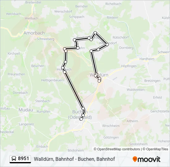8951 Bus Line Map