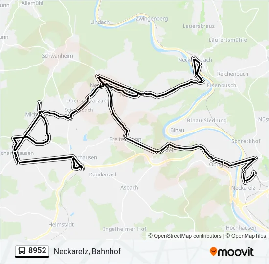 8952 Bus Line Map