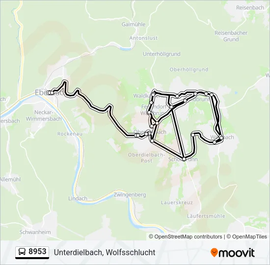 8953 Bus Line Map