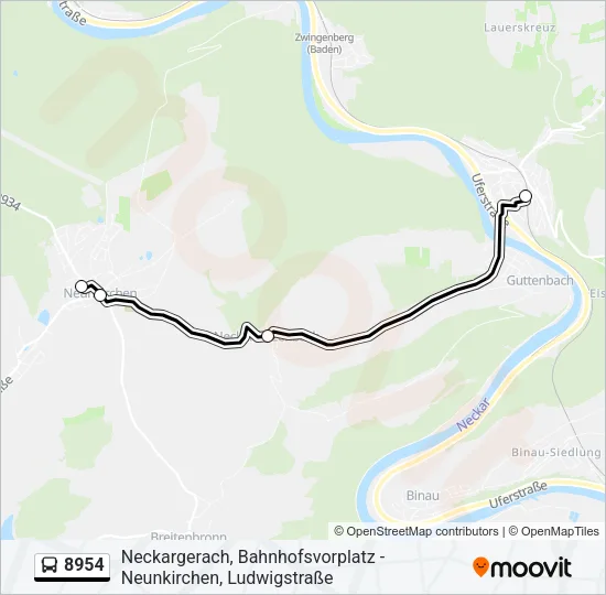 8954 Bus Line Map