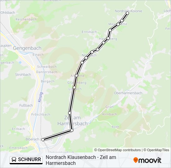 Автобус SCHNURR: карта маршрута