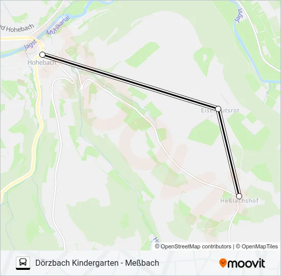 Автобус DÖRZBACH KINDERGARTEN - MEßBACH: карта маршрута