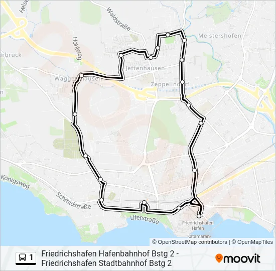 1 Bus Line Map