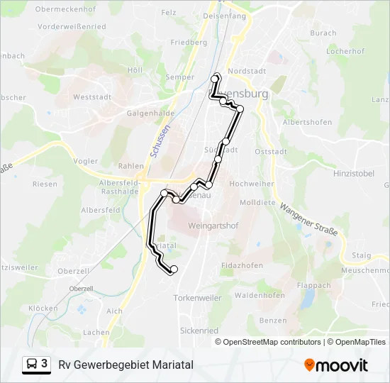 3 Bus Line Map