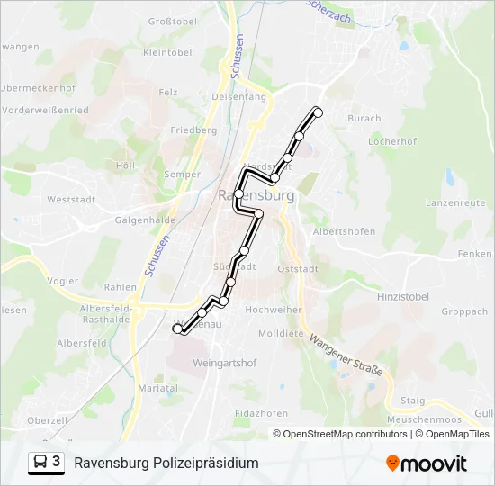 3 Bus Line Map