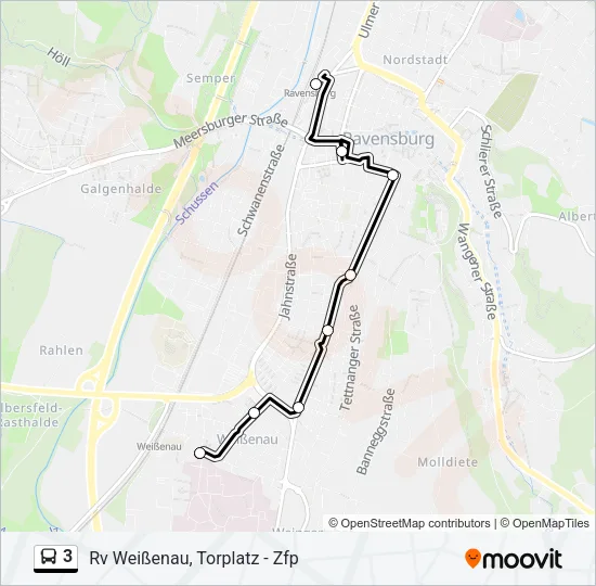 3 Bus Line Map