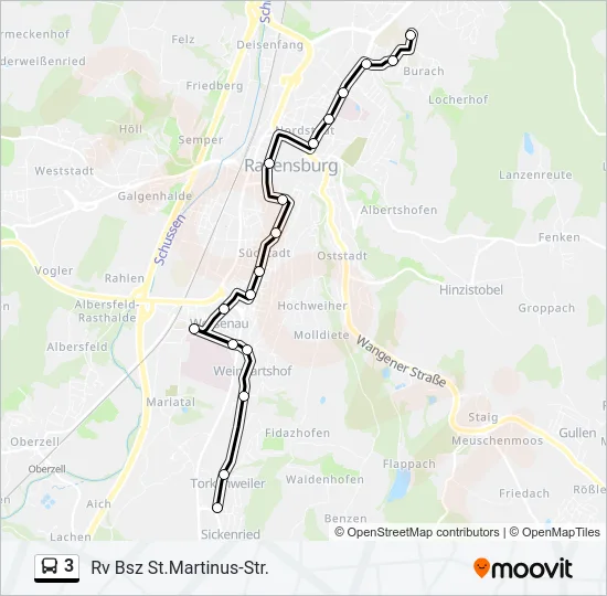 3 Bus Line Map
