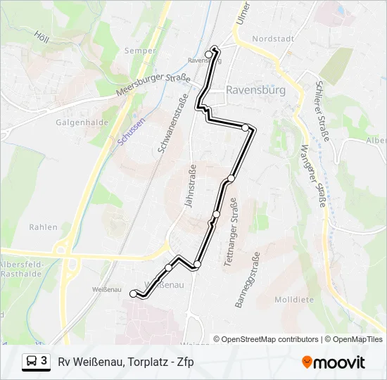 3 Bus Line Map