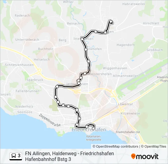 3 Bus Line Map