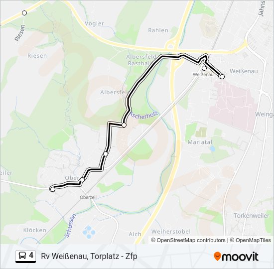 4 Bus Line Map