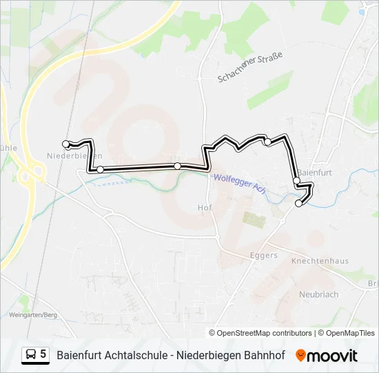 5 Bus Line Map