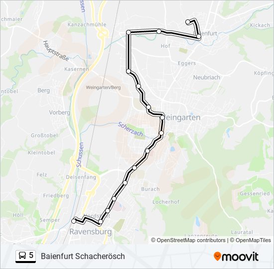 5 bus Line Map