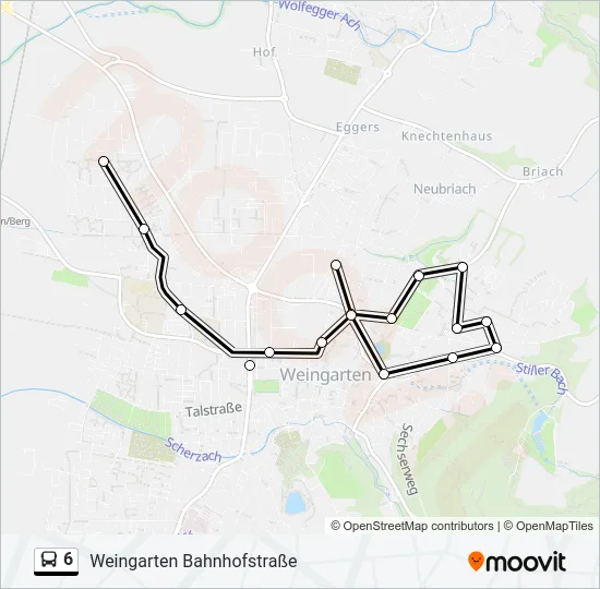 6 Bus Line Map