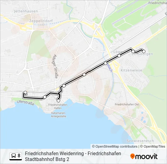 8 Bus Line Map