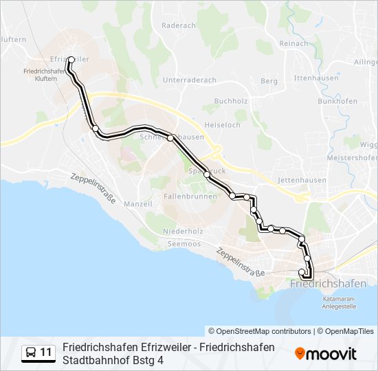 11 bus Line Map