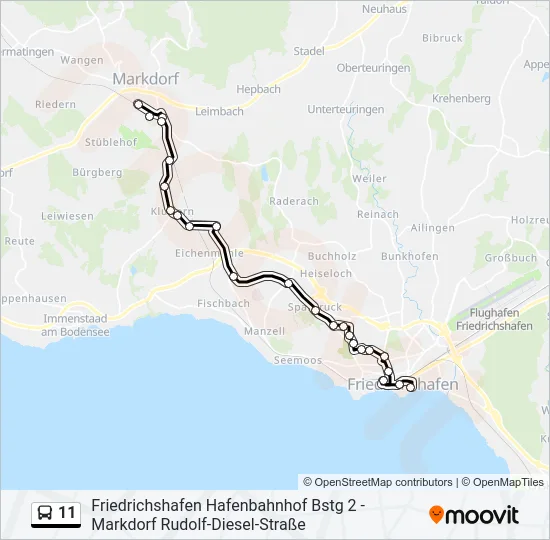 11 Bus Line Map