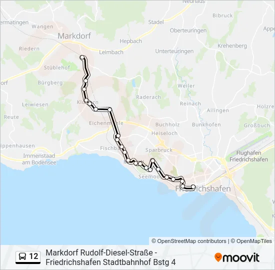 12 Bus Line Map