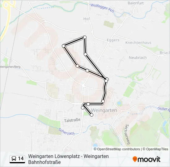 14 Bus Line Map
