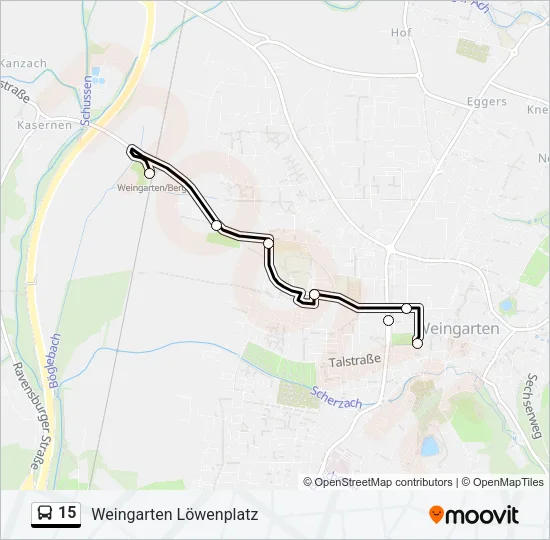 15 Bus Line Map