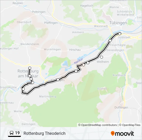 19 Bus Line Map
