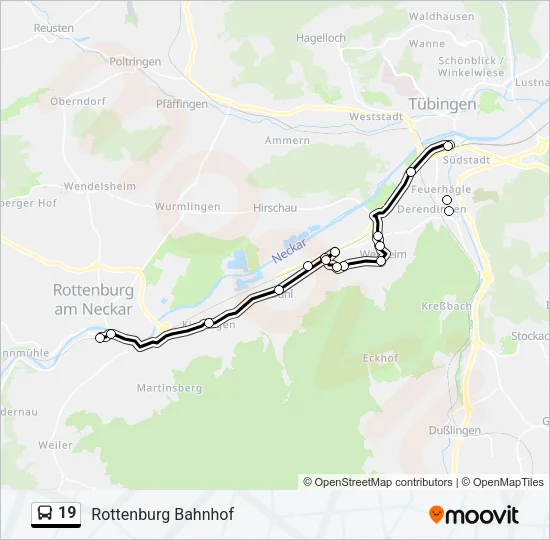 19 Bus Line Map