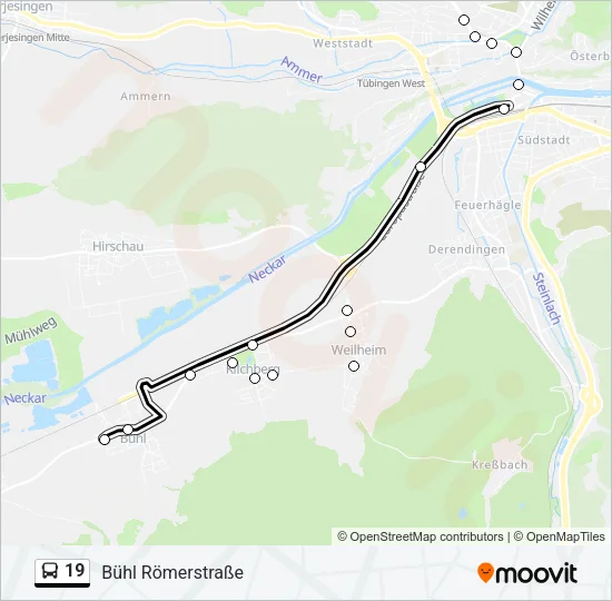 19 Bus Line Map