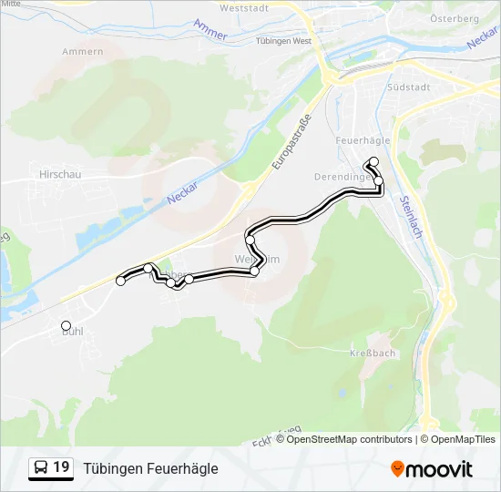 19 Bus Line Map