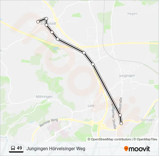 49 Bus Line Map