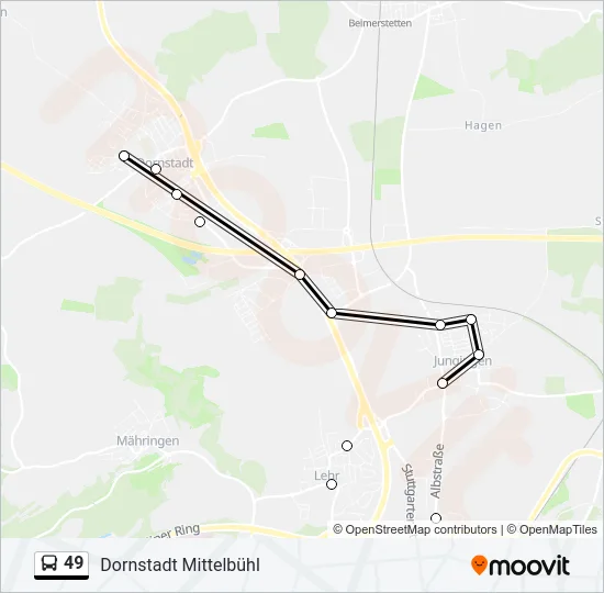 49 Bus Line Map