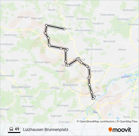 49 Bus Line Map