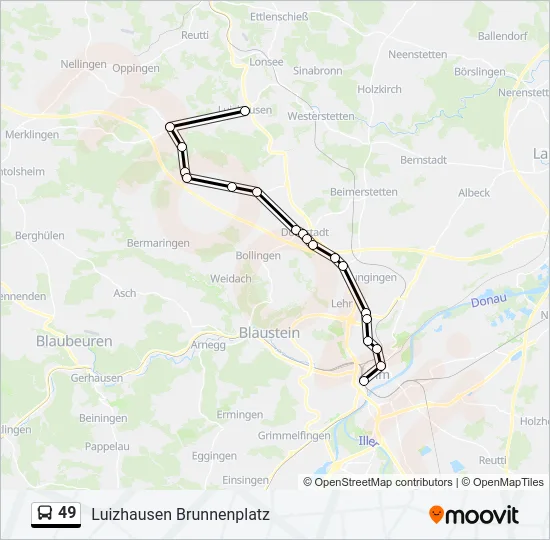 49 Bus Line Map