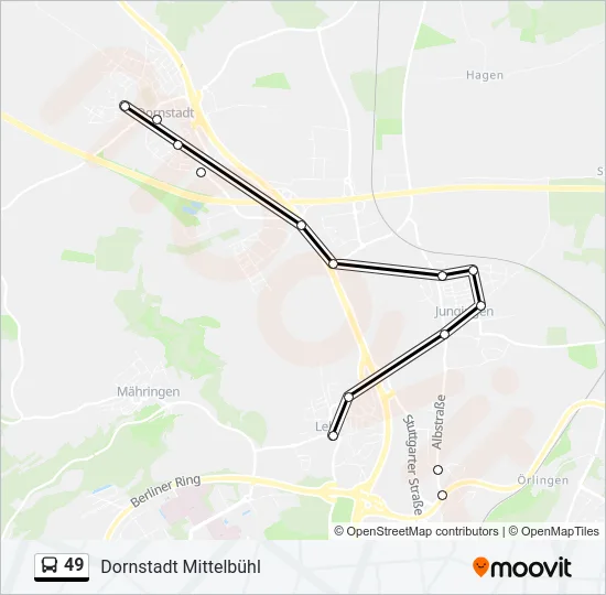 49 Bus Line Map