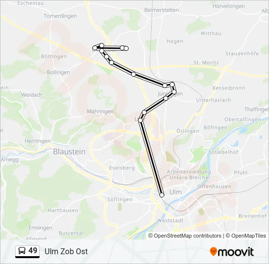 49 Bus Line Map