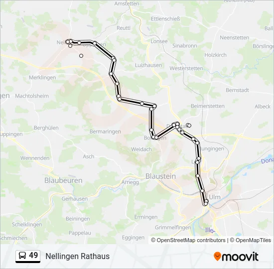 49 Bus Line Map