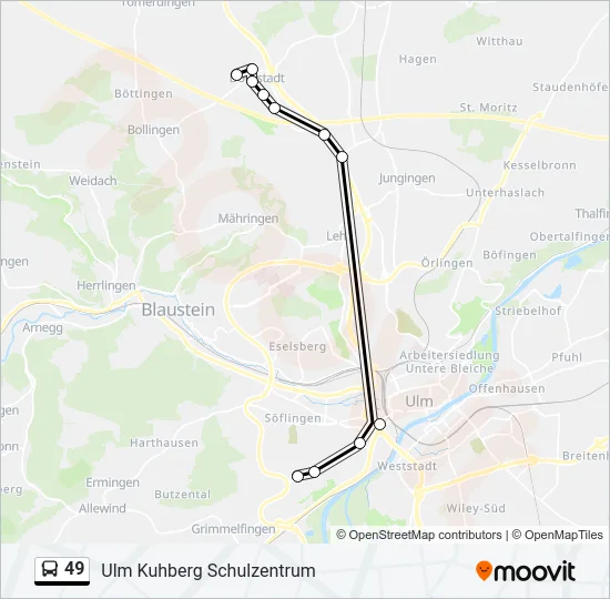 49 Bus Line Map
