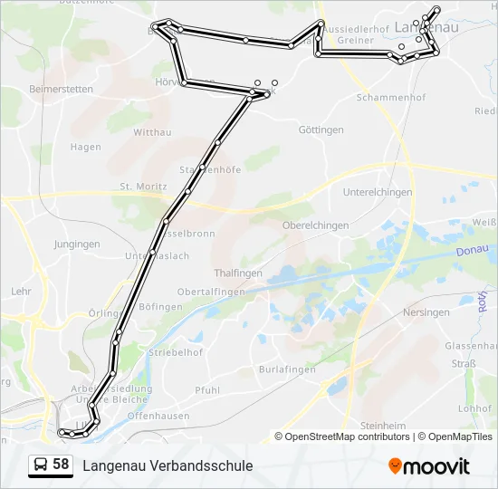58 Bus Line Map