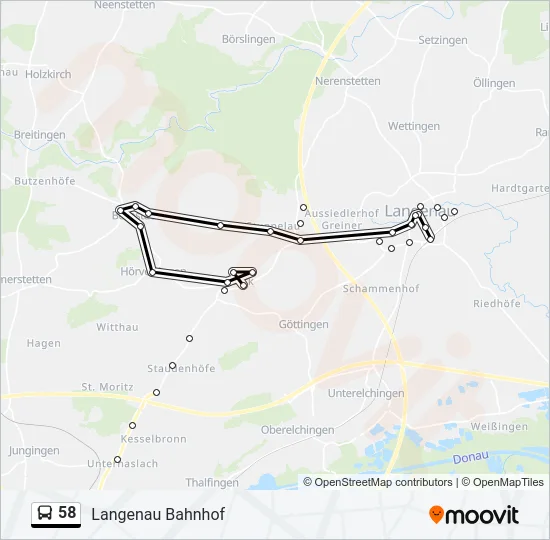 58 Bus Line Map