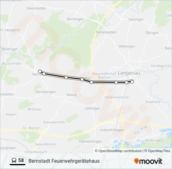 58 Bus Line Map