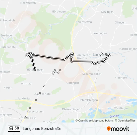 58 Bus Line Map
