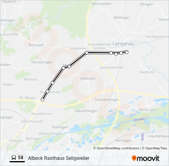58 Bus Line Map