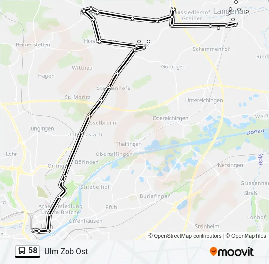 58 Bus Line Map