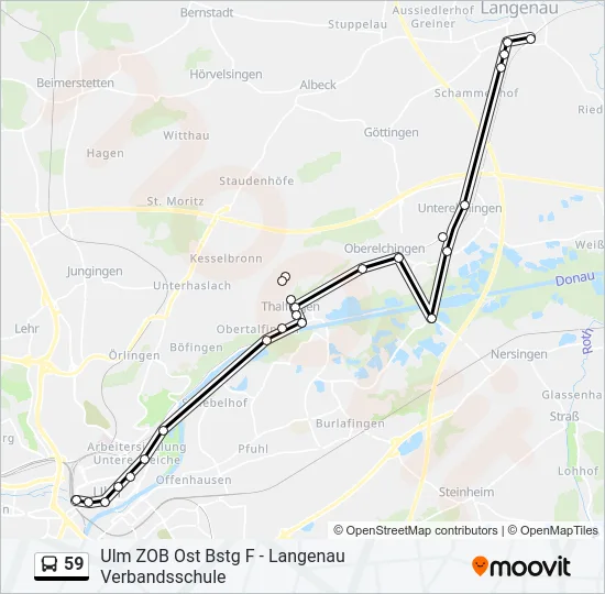59 Bus Line Map