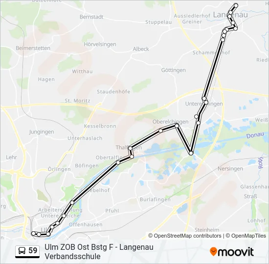 59 Bus Line Map