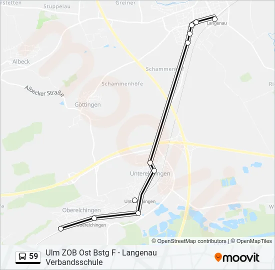 59 Bus Line Map