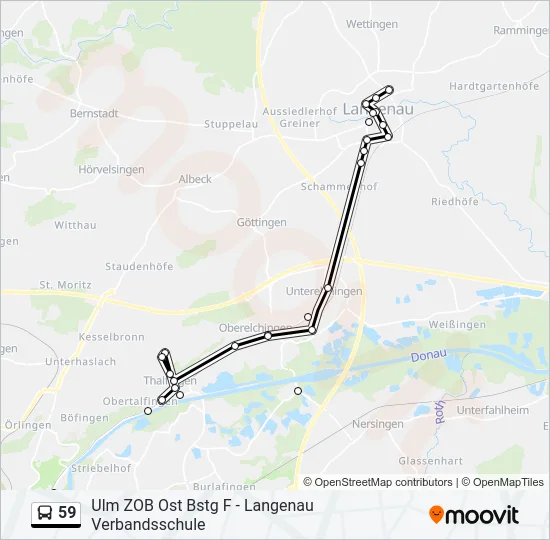 59 Bus Line Map