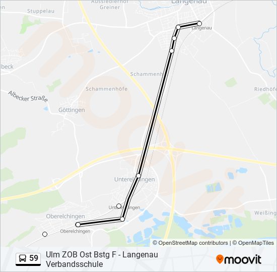 59 bus Line Map