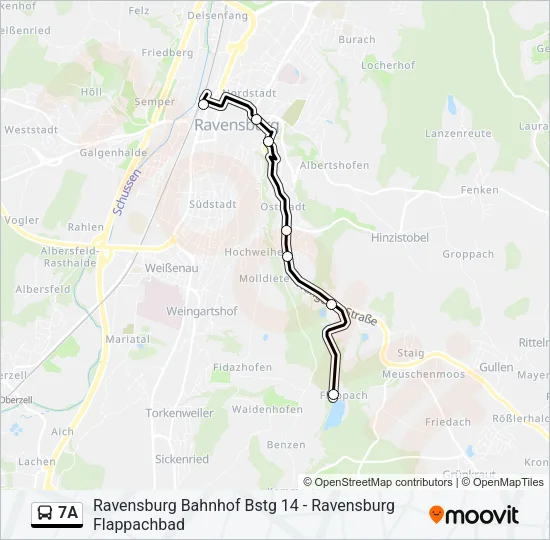 7A Bus Line Map