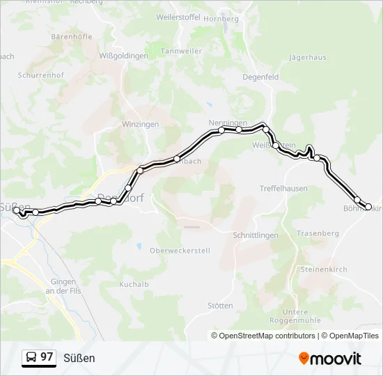 97 Bus Line Map