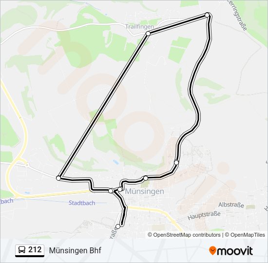 212 Bus Line Map