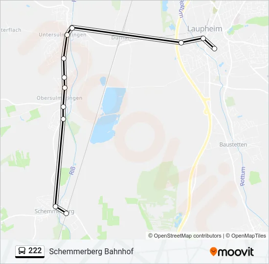 222 Bus Line Map
